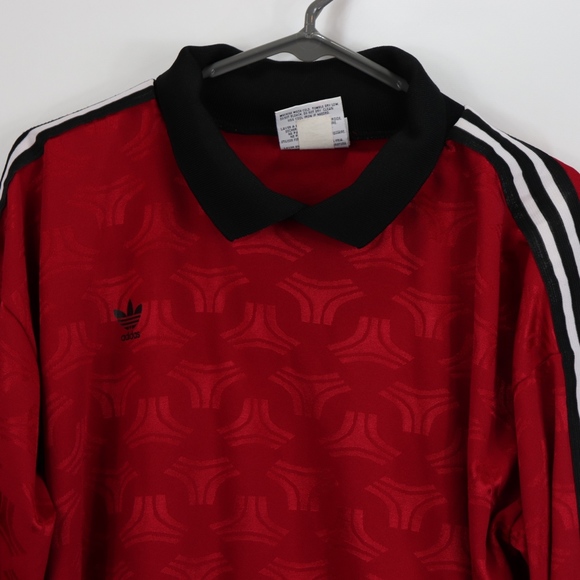90s Adidas Mens Large Goalkeeper Jersey Red Padded - Picture 2 of 6